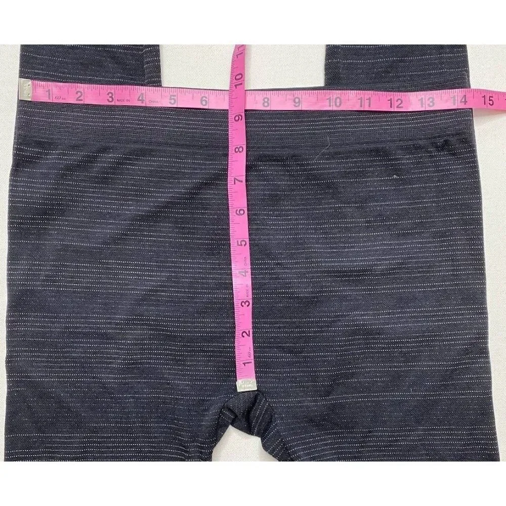 Nautica Black Gray Stripe Leggings Sz L/XL‎